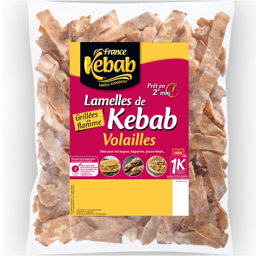 Kebab - Volailles grillées - 850 grs