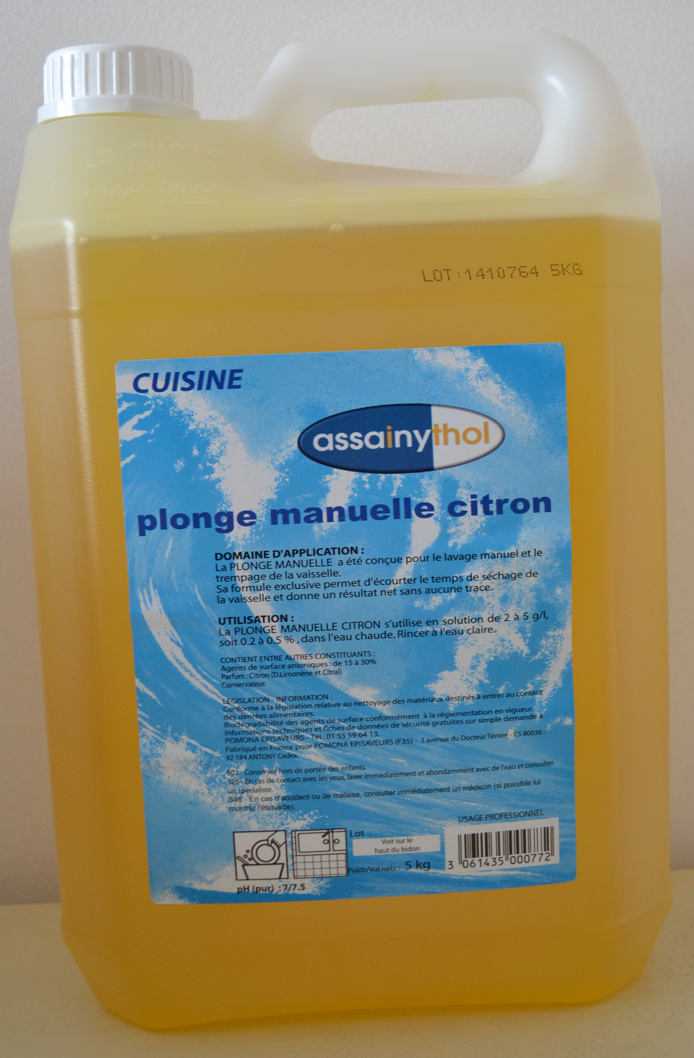 Liquide vaisselle Citron - 5 L pas cher