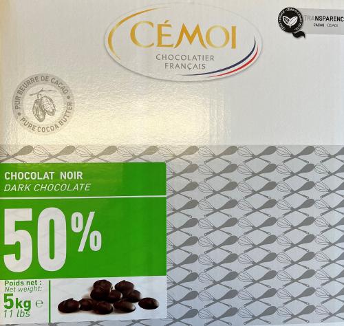 Palets de chocolat noir 50% de cacao - 5kg